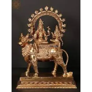 Pradosha Moorthy Shiva Parvati Bronze Statue 